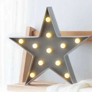 ESTRELA 27.5*27.5*4.5 CM LED CINZENTO
