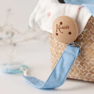 PORTA-CHUPETAS MADEIRA AZUL