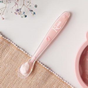 COLHER SILICONE ROSA PEQ